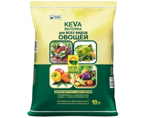 БИОпочвогрунт KEVA BIOTERRA для Рассады и Овощей 10л  купить в Домодедово